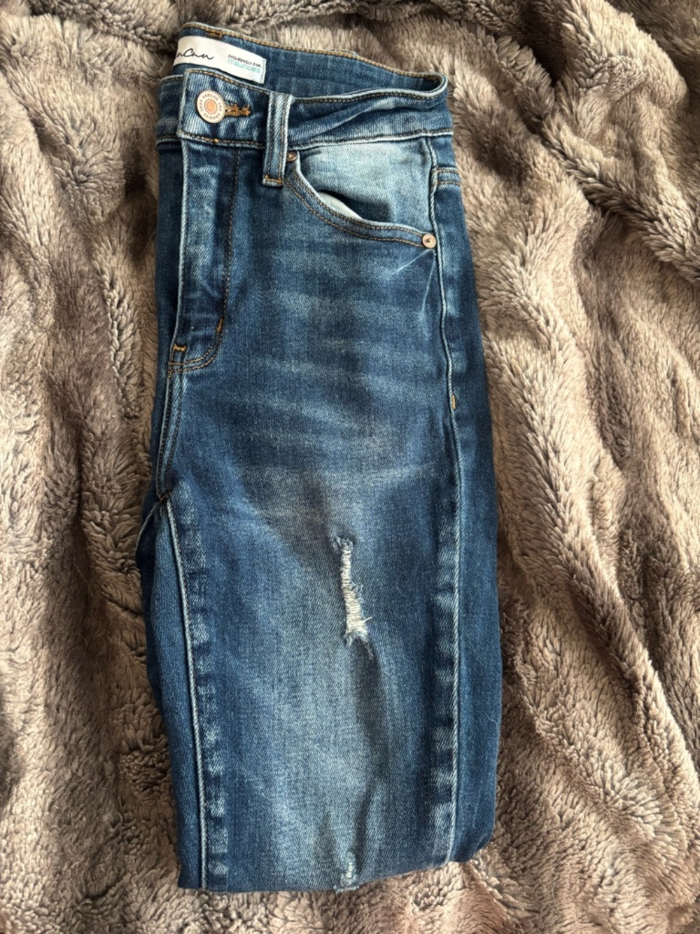 KanCan Mid Blue Distressed Skinny Jeans